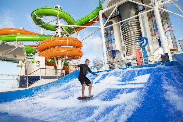 Liberty of the Seas - FlowRider Surfing